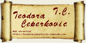 Teodora Čeperković vizit kartica